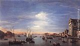 Canal Canvas Paintings - The Giudecca Canal with the Zattere